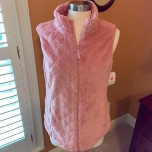 Quilted fleece vest